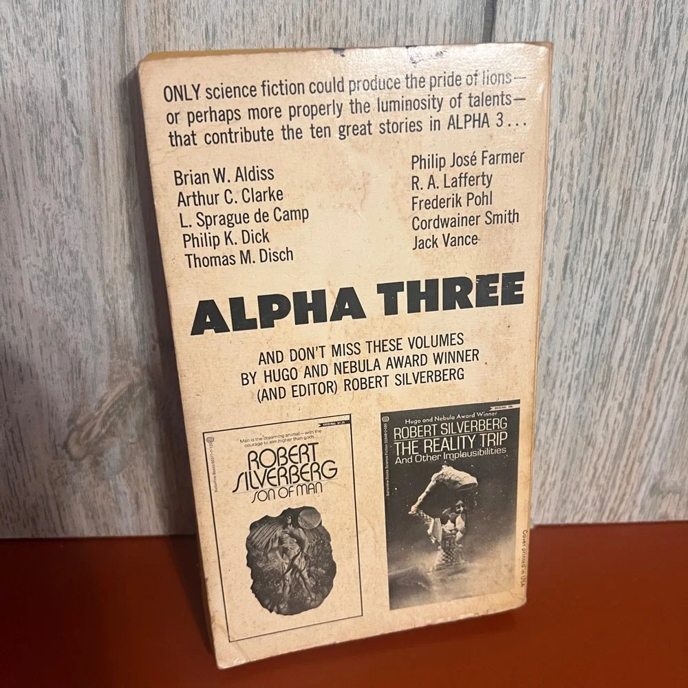 Alpha Three Robert Silverberg Sci-Fi Anthology 1st Printing 1972 Ballantine